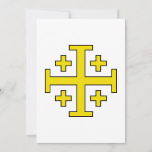 Jeruzalemkruis Vijfvoudig kruis van Christus Kaart