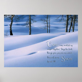 Jesaja 1:18 Inspirerend Poster