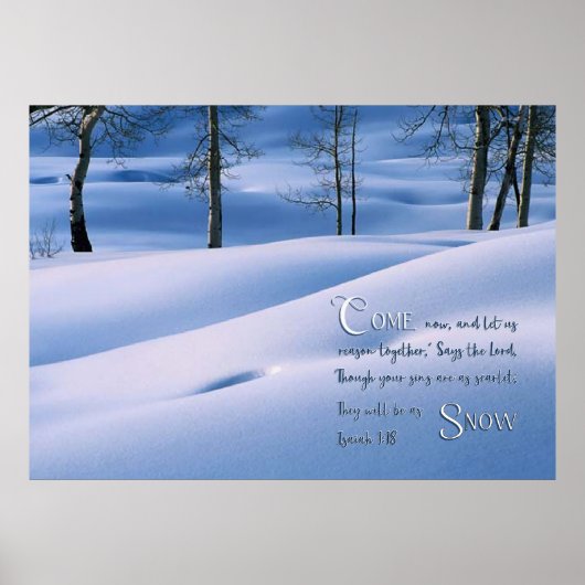 Jesaja 1:18 Inspirerend Poster (Voorkant)