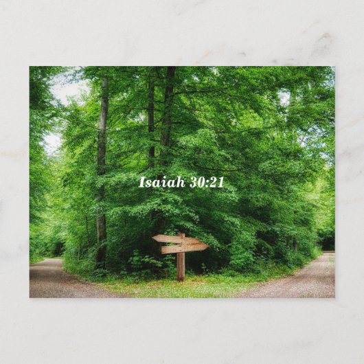 Jesaja 30:21 Deze weg Bbijbeltekst Briefkaart (Achterkant)