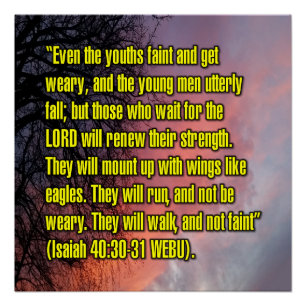 Jesaja 40:30-31 WEBU Perfect Poster