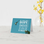 Jesaja 40:31 Adelaar gevouwen briefkaart (Gele Bloem)