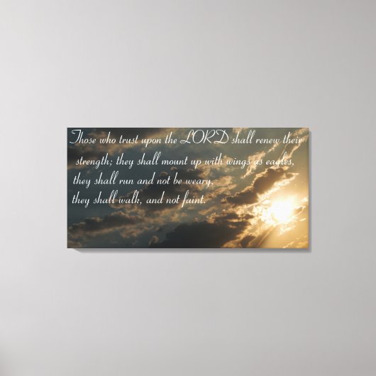 Jesaja 40:31 Bijbel vers canvas print (Voorkant)