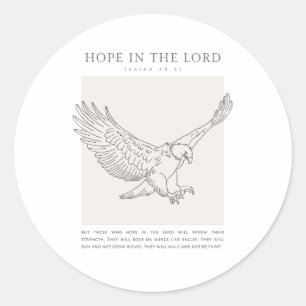 Jesaja 40:31 Hoop in de Heer Ronde Sticker