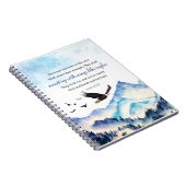 Jesaja 40:31 Mount up met vleugels zoals adelaars Notitieboek (Rechterzijde)