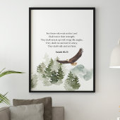 Jesaja 40:31 Mount up met vleugels zoals adelaars Poster
