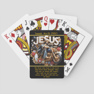 Jesaja 40:31 Ride of Faith AI Art Pokerkaarten