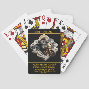 Jesaja 40:31 Rijd met Gods kracht Pokerkaarten