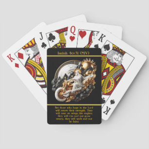 Jesaja 40:31 Rijden met doel AI Art Pokerkaarten