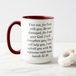 Jesaja 41:10 Aangepaste Schrift Two-Tone Koffie Mo Mok