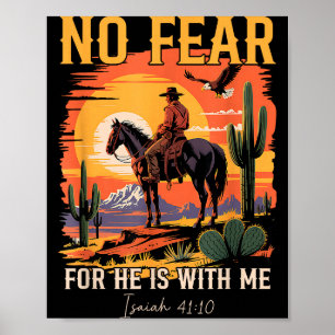 Jesaja 41_10 Cowboy Bijbelvers christelijke wester Poster