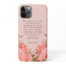 Jesaja 41:10 iPhone 11 Pro Hoesje | Roze Bloemen