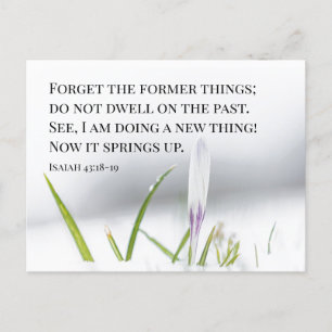 Jesaja 43:18 Ik doe een NIEUW DING Bijbel Verse Briefkaart