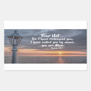 Jesaja 43:1 Ik heb je bij naam genoemd je bent van Rechthoekige Sticker