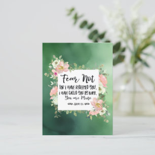 Jesaja 43:1 Vrees niet, want Ik heb u de Bijbel ve Briefkaart