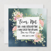 Jesaja 43:1 Wees niet bevreesd voor het Bijbelvers (Voorkant)