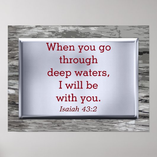 Jesaja 43:2 - kunstprint poster (Voorkant)