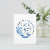 Jesaja 43:2 oceaan golven briefkaart (Staand voorkant)