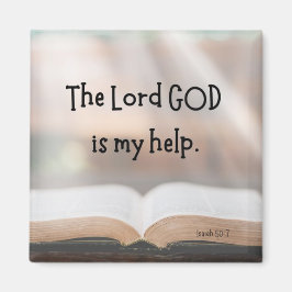 Jesaja 50:7 2" magneet