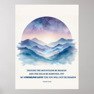 Jesaja 54:10 Christelijke muur poster