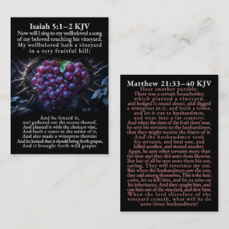 Jesaja 5:1–2 en Matteüs 21:33–40 Statenvertaling K Visitekaartje