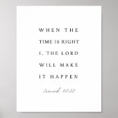 Jesaja 60:22 Wanneer de tijd rijp is Poster (Voorkant)