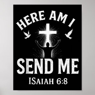 Jesaja 6_8 Hier ben ik Stuur mij Christelijke Bijb Poster