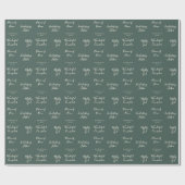 Jesaja 9:6 | Aangepaste Bijbel Verse Pine Sage Ker Cadeaupapier (Vlak)