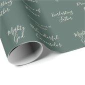 Jesaja 9:6 | Aangepaste Bijbel Verse Pine Sage Ker Cadeaupapier (Rol Hoek)