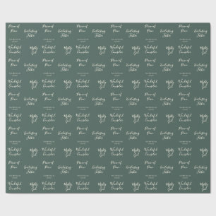 Jesaja 9:6   Aangepaste Bijbel Verse Pine Sage Ker Cadeaupapier
