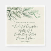 Jesaja 9:6 Schriftgedeelte Aangepaste moderne denn Servet (Voorkant)