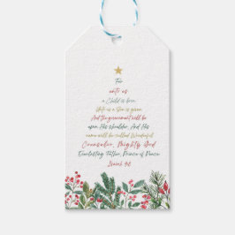 Jesaja 9:6 Want voor ons wordt een kind met Kerstm Cadeaulabel