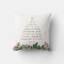 Jesaja 9:6 Want voor ons wordt een kind met Kerstm Kussen