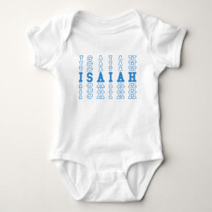Jesaja Blue Gepersonaliseerde Herhaal Naam Romper