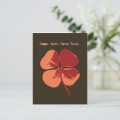 J'espère. La foi. Amour. La chance. Carte postale (Debout devant)