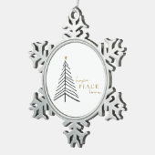 J'espère la paix. Ornement encadré de flocon de ne (Vue impression)