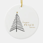J'espère l'amour pour la paix. Ornement de Noël (Devant)
