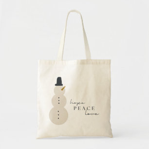 J'espère l'amour pour la paix. Sacs Noël Snowman T