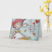 J'espère que vous souriez - Carte de voeux (Fleur jaune)