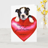 J'espère que vous vous sentirez mieux Carte de vœu (Fleur jaune)