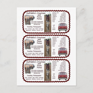 JesPiddlin Creations / Boerderij Fotos Bus. Kaarte Briefkaart