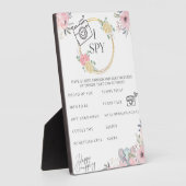 J'espionne Baby shower de jeu Plaque (Côté)