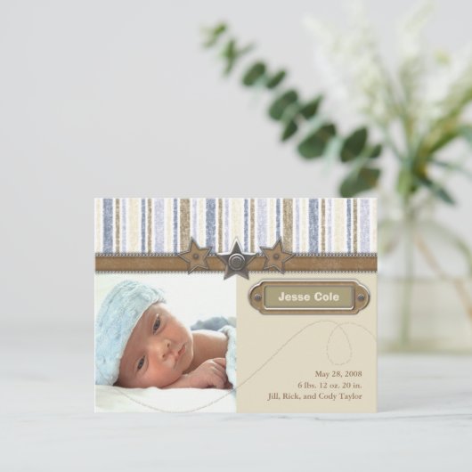 Jesse Cole Faire-part de naissance (Debout devant)