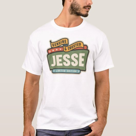 Jesse Echte en vertrouwde grappige naam Jesse T-shirt (Voorkant)