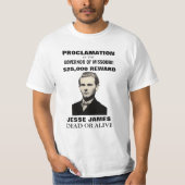 Jesse James $25,000 T-shirt Homme Poster Recherché (Devant)