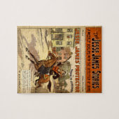 Jesse James Outlaw Bank Robber Comic Book Legpuzzel (Horizontaal)