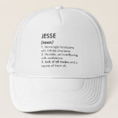 Jesse name, Editable name, Custom name Trucker Pet (Voorkant)