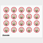 Jesse Tree David's Harp Ronde Sticker (Vel)