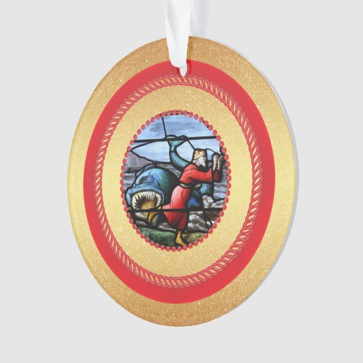 Jesse Tree Jonah en Whale Day 17 Ornament (voorkant)