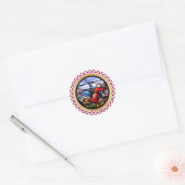 Jesse Tree Jonah en Whale Day 17 Ronde Sticker (Envelop)